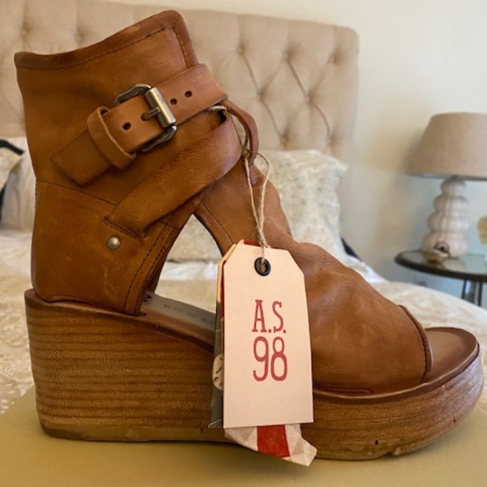 A.S. 98 Women Leather Sandals Noa Keil brown Calvados